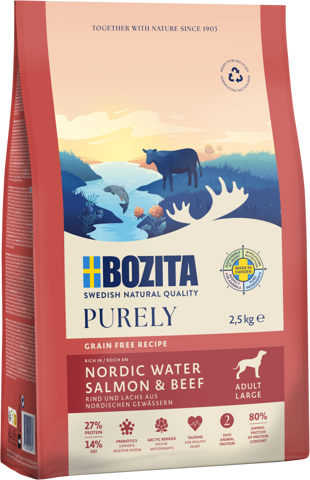 BOZITA Hunde-Trockenfutter Purely Adult Large Lachs & Rind